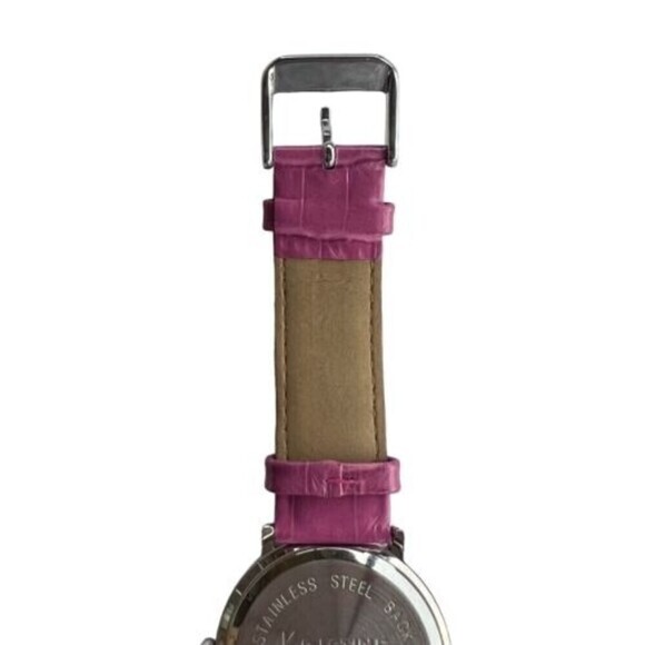 Kristine Women's Quartz Wrist Watch Rhinestone/Charms Pink Japan Movement 7.5 in - Picture 7 of 14